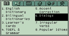 Main Dictionary Menu